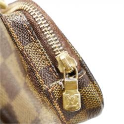 Pre Owned Louis Vuitton Brown Canvas Damier Ebene Merville belt bag