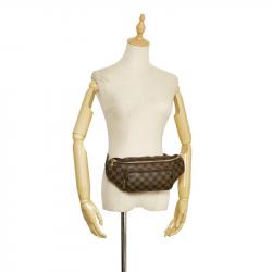 Pre Owned Louis Vuitton Brown Canvas Damier Ebene Merville belt bag