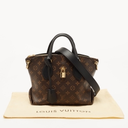 Pre Owned Louis Vuitton Black Monogram Canvas Flower Zipped PM Bag