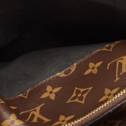 Pre Owned Louis Vuitton Black Monogram Canvas Flower Zipped PM Bag
