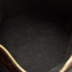 Pre Owned Louis Vuitton Black Monogram Canvas Flower Zipped PM Bag