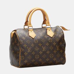 Pre Owned Louis Vuitton Brown Monogram Speedy 25