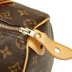 Pre Owned Louis Vuitton Brown Monogram Speedy 25