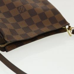 Pre Owned Louis Vuitton Brown Damier Ebene Canvas Navona Pochette Accessoire Shoulder Bag