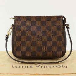 Pre Owned Louis Vuitton Brown Damier Ebene Canvas Navona Pochette Accessoire Shoulder Bag