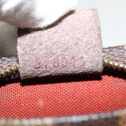 Pre Owned Louis Vuitton Brown Damier Ebene Canvas Navona Pochette Accessoire Shoulder Bag
