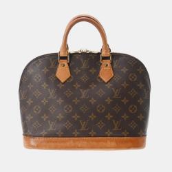 Pre Owned Louis Vuitton Brown Monogram Canvas Alma PM Bag