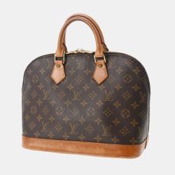 Pre Owned Louis Vuitton Brown Monogram Canvas Alma PM Bag