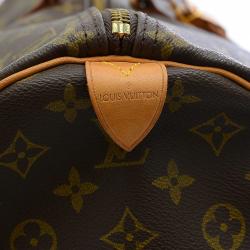 Pre Owned Louis Vuitton Brown Monogram Canvas Keepall 60 Duffel Bag