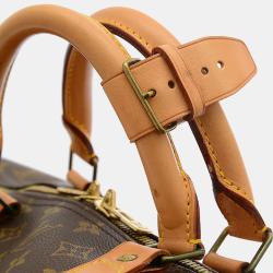 Pre Owned Louis Vuitton Brown Monogram Canvas Keepall 60 Duffel Bag