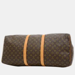 Pre Owned Louis Vuitton Brown Monogram Canvas Keepall 60 Duffel Bag