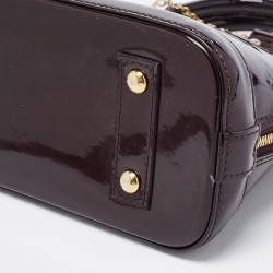 Pre Owned Louis Vuitton Amarante Monogram Vernis Alma BB Bag