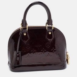 Pre Owned Louis Vuitton Amarante Monogram Vernis Alma BB Bag