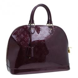 Pre Owned Louis Vuitton Rouge Fauviste Monogram Vernis Alma GM