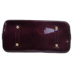 Pre Owned Louis Vuitton Rouge Fauviste Monogram Vernis Alma GM