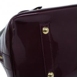 Pre Owned Louis Vuitton Rouge Fauviste Monogram Vernis Alma GM