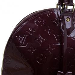 Pre Owned Louis Vuitton Rouge Fauviste Monogram Vernis Alma GM