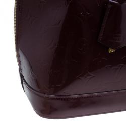 Pre Owned Louis Vuitton Rouge Fauviste Monogram Vernis Alma GM