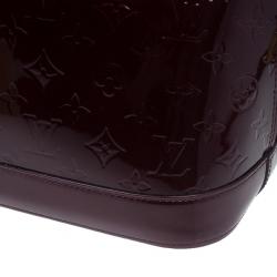 Pre Owned Louis Vuitton Rouge Fauviste Monogram Vernis Alma GM