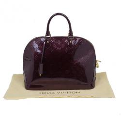 Pre Owned Louis Vuitton Rouge Fauviste Monogram Vernis Alma GM