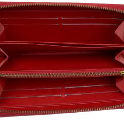Louis Vuitton Rouge Grenadine Monogram Vernis Zip Around Wallet