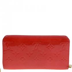 Louis Vuitton Rouge Grenadine Monogram Vernis Zip Around Wallet