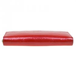 Louis Vuitton Rouge Grenadine Monogram Vernis Zip Around Wallet