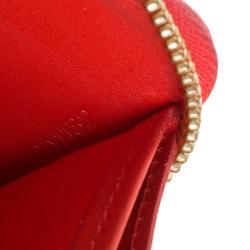 Louis Vuitton Rouge Grenadine Monogram Vernis Zip Around Wallet