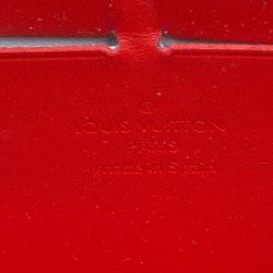 Louis Vuitton Rouge Grenadine Monogram Vernis Zip Around Wallet