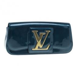 مملوكة مسبقًا حقيبة يد لوي فيتون جلد لامع بلو نويت