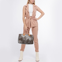 Pre Owned Louis Vuitton Monogram Canvas Limited Edition Dentelle Speedy 30