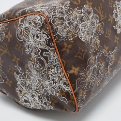 Pre Owned Louis Vuitton Monogram Canvas Limited Edition Dentelle Speedy 30