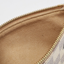 Pre Owned Louis Vuitton Damier Azur Trunks Labels Milla MM Pochette 