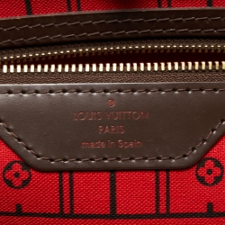 Louis Vuitton Damier Ebene Canvas Neverfull MM Bag