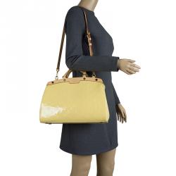 Pre Owned Louis Vuitton Vert Impression Monogram Vernis Brea MM Bag