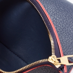 Pre Owned Louis Vuitton Marine Rouge Taurillon Leather Capucines Compact Wallet