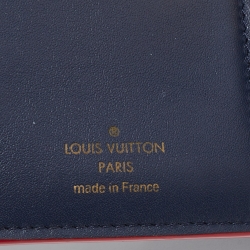 Pre Owned Louis Vuitton Marine Rouge Taurillon Leather Capucines Compact Wallet