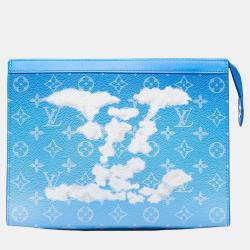 Pochette accessoire clutch bag Louis Vuitton Blue in Denim - Jeans -  17131101
