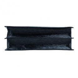 Pre Owned Louis Vuitton Black Epi Patent Leather Electric Sevigne MM