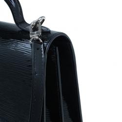 Pre Owned Louis Vuitton Black Epi Patent Leather Electric Sevigne MM