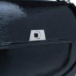 Pre Owned Louis Vuitton Black Epi Patent Leather Electric Sevigne MM