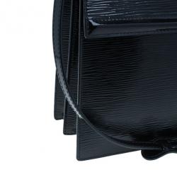 Pre Owned Louis Vuitton Black Epi Patent Leather Electric Sevigne MM