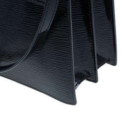 Pre Owned Louis Vuitton Black Epi Patent Leather Electric Sevigne MM