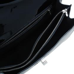Pre Owned Louis Vuitton Black Epi Patent Leather Electric Sevigne MM
