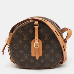 Petite boîte chapeau cloth handbag Louis Vuitton Brown in Cloth - 23069479