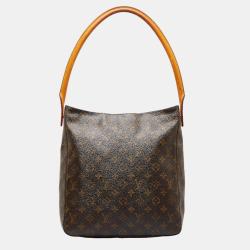 Louis Vuitton LV Shoulder Bag Looping Brown Monogram From Japan E-93