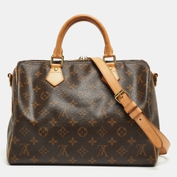  Louis Vuitton, Pre-Loved Brown Monogram Leather Stephen, Brown  : Luxury Stores