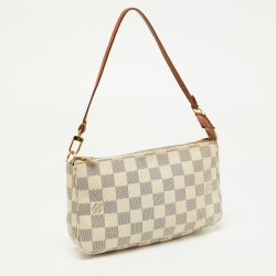Pre Owned Louis Vuitton Damier Azur Canvas Pochette Accessories