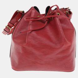 Louis Vuitton Petit Noe Red Black Epi M44172 Leather AK0965 LOUIS VUITTON  Shoulder Bag One Two Tone Ladies
