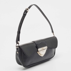 Pre Owned Louis Vuitton Black Epi Leather Pochette Montaigne Bag